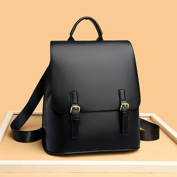 Sieviešu eko ādas mugursoma ar magnētisku sprādzi