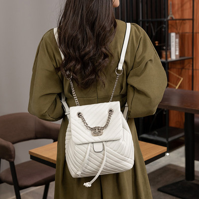 Ikdienas modeļa sieviešu eko ādas mugursoma ar sprādzi