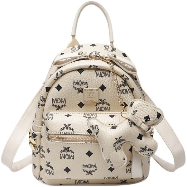 Új modell kis női bőr hátizsák fém emblémával