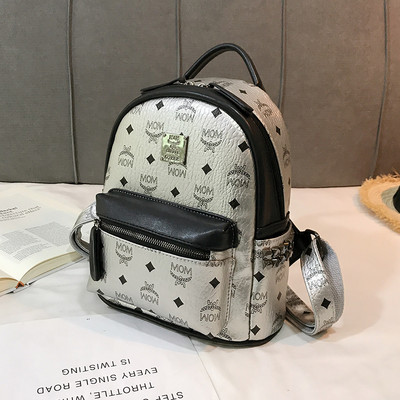 Új modell női bőr hátizsák fém emblémával