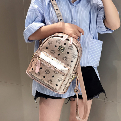 Új modell női bőr hátizsák fém emblémával