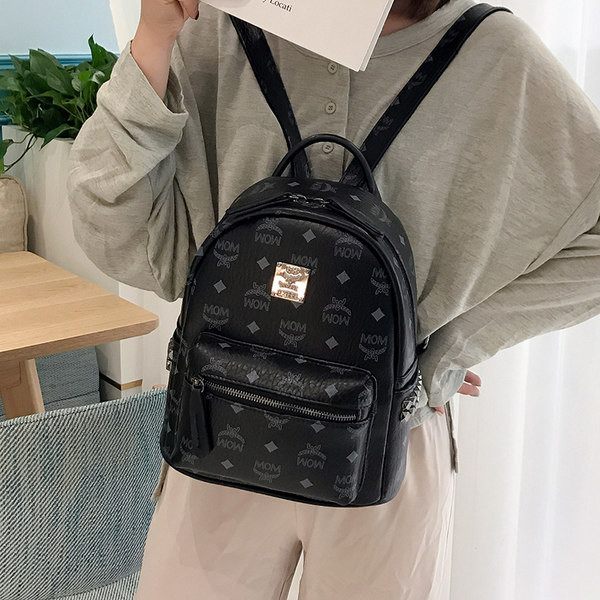 Új modell női bőr hátizsák fém emblémával