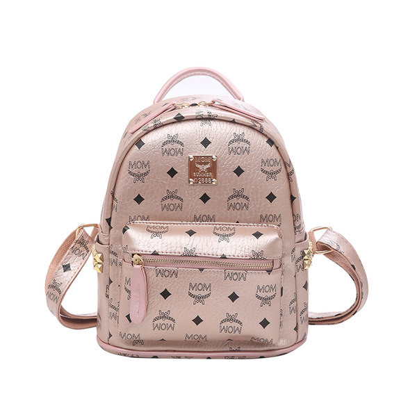 Új modell női bőr hátizsák fém emblémával