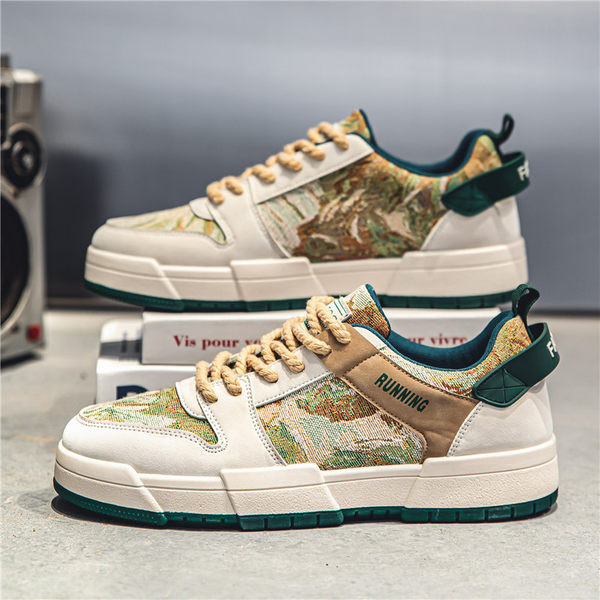 Vīriešu sporta kedas ar ziedu rakstu un oderi