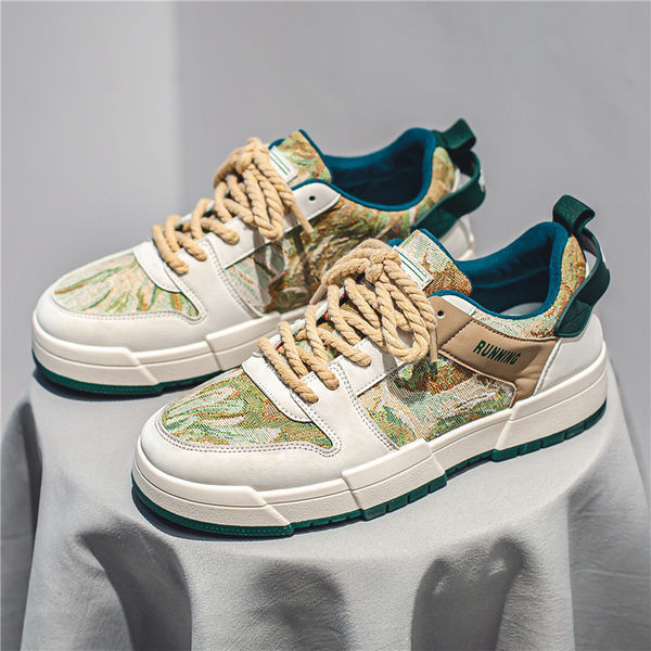 Vīriešu sporta kedas ar ziedu rakstu un oderi