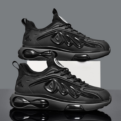 Vīriešu ziemas kedas no eko ādas ar apdruku un šņorēm