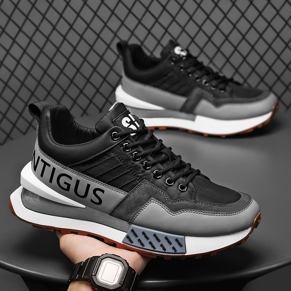 Divatos férfi tornacipő magas talppal és felirattal