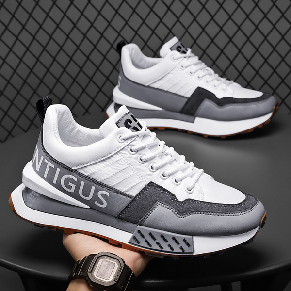 Divatos férfi tornacipő magas talppal és felirattal