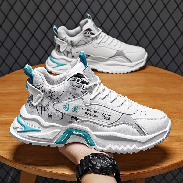 Vīriešu kedas divu modeļu eko ādas ar šņorēm un uzrakstu