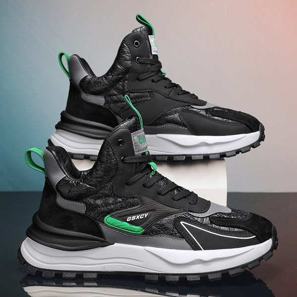 Vīriešu kedu retro modelis ar augstu zoli un šņorēm