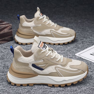 Férfi tornacipő két modell magas talpfelirattal és fűzővel