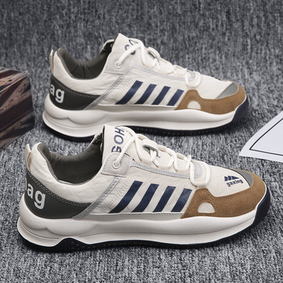 Férfi tornacipő két modell magas talpfelirattal és fűzővel