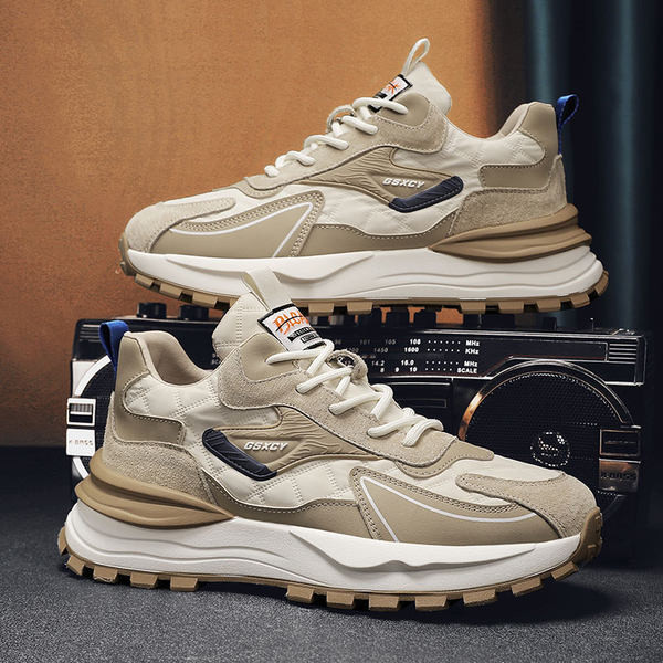 Férfi tornacipő két modell magas talpfelirattal és fűzővel