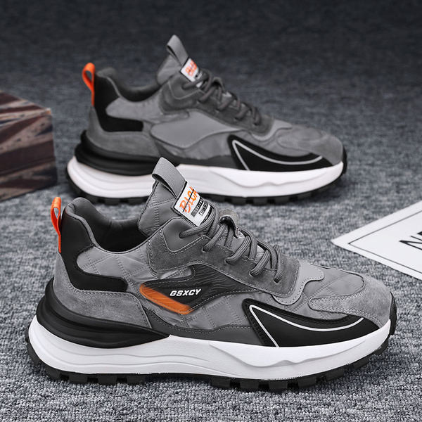 Férfi tornacipő két modell magas talpfelirattal és fűzővel