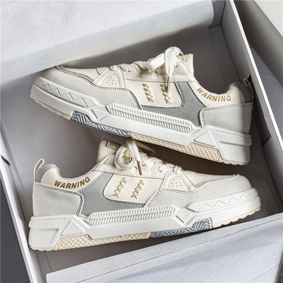 Új modell férfi bőr tornacipő lapos talppal