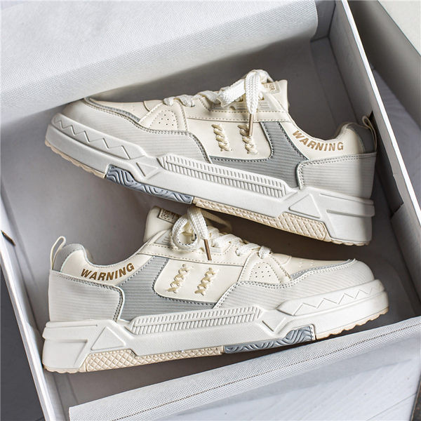 Új modell férfi bőr tornacipő lapos talppal