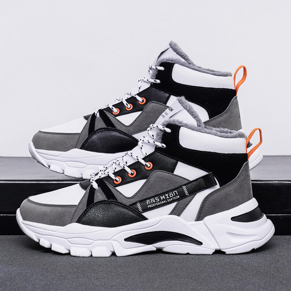 Vīriešu kedas ar augstu augšdaļu ar biezu oderi un mežģīnēm