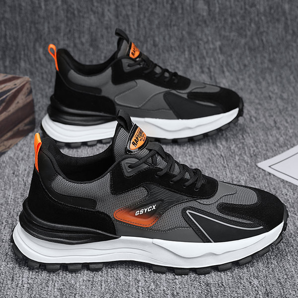 Őszi alkalmi férfi tornacipő 6 cm magas talppal