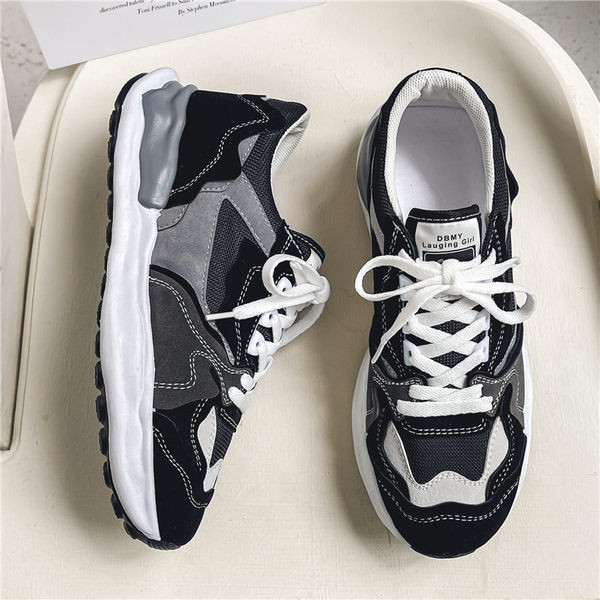 Muške tenisice s vezicama i visokim potplatom casual model