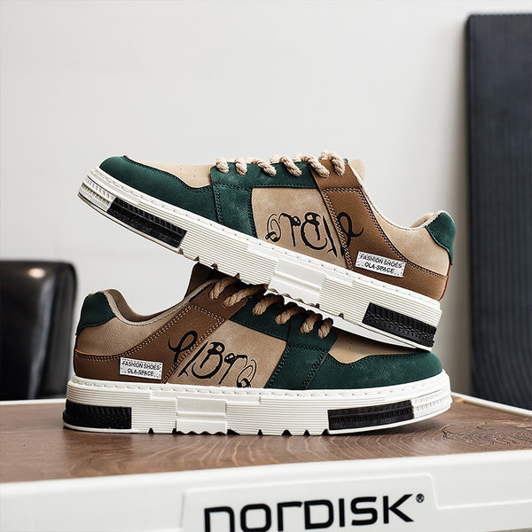 Őszi férfi lapos talpú fűzős tornacipő