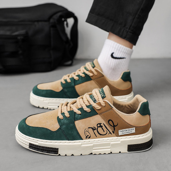 Őszi férfi lapos talpú fűzős tornacipő