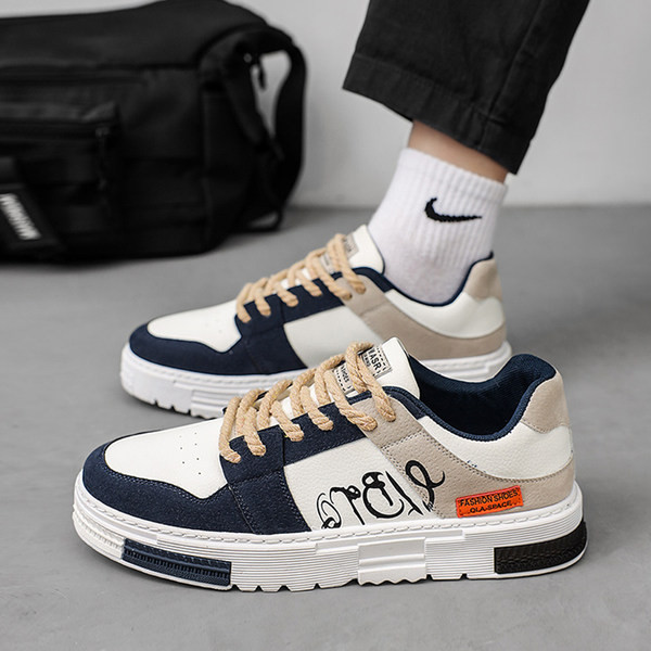 Őszi férfi lapos talpú fűzős tornacipő