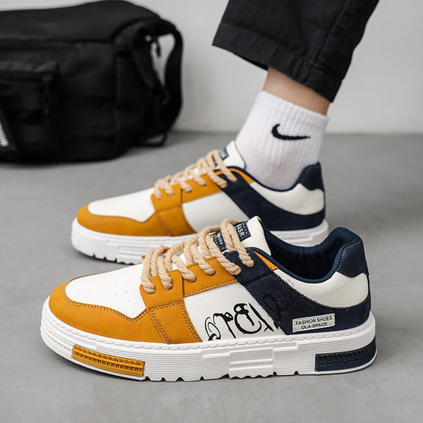 Őszi férfi lapos talpú fűzős tornacipő