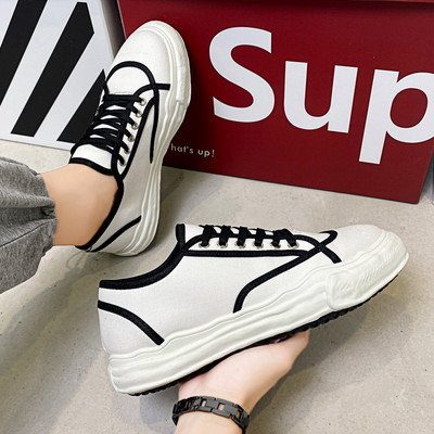 Férfi hétköznapi, fűzős lapos talpú tornacipő