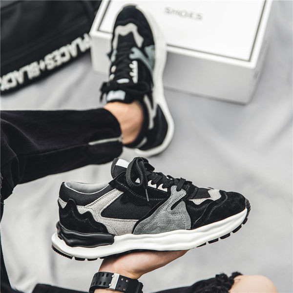 Férfi hétköznapi, fűzős lapos talpú tornacipő