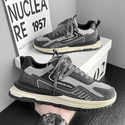 Ανδρικά sneakers με επίπεδη σόλα και κορδόνια casual μοντέλο