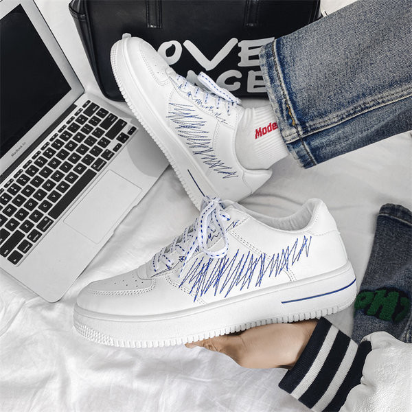 Vīriešu kedas ar augstu zoli un mežģīnēm ikdienas modelis