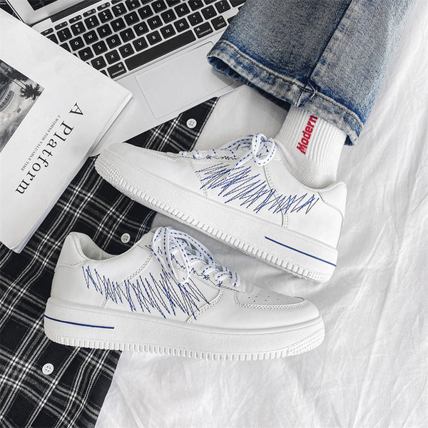 Vīriešu kedas ar augstu zoli un mežģīnēm ikdienas modelis