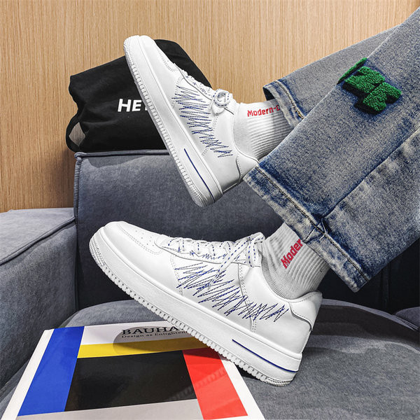 Vīriešu kedas ar augstu zoli un mežģīnēm ikdienas modelis