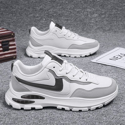 Ανδρικά sneakers casual με γράμματα από οικολογικό δέρμα