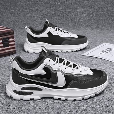 Ανδρικά sneakers casual με γράμματα από οικολογικό δέρμα