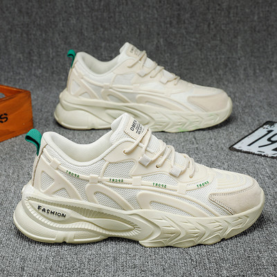 Αθλητικά ανδρικά sneakers δύο μοντέλων από οικολογικό δέρμα με κορδόνια