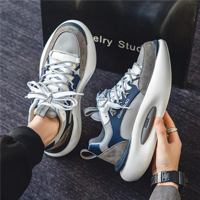 Vīriešu kedas ar 6 cm augstu zoli un šņorēm