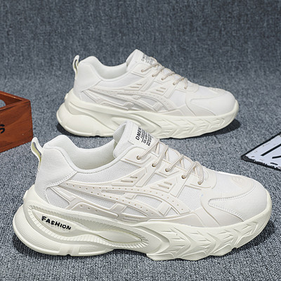 Ανδρικά αθλητικά-casual sneakers με κορδόνια και επιγραφή