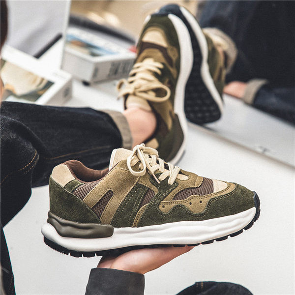 Vīriešu eko-zamšādas sporta kedas ar šņorēm