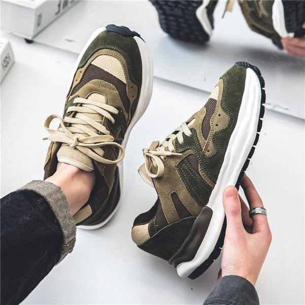 Vīriešu eko-zamšādas sporta kedas ar šņorēm