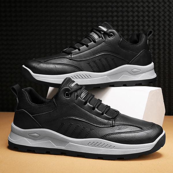 Bőr férfi tornacipő lapos talppal többféle modell