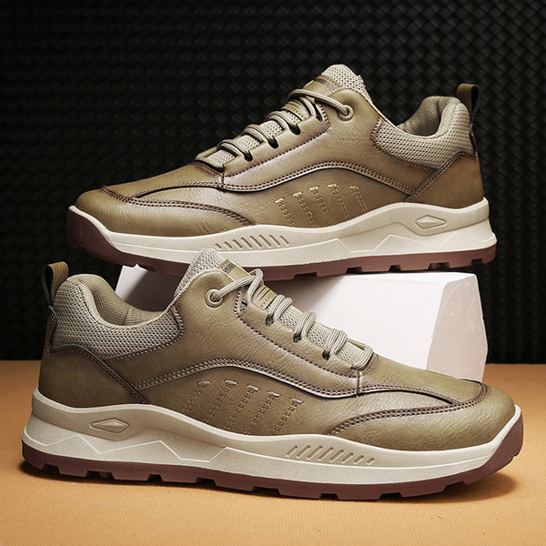 Bőr férfi tornacipő lapos talppal többféle modell