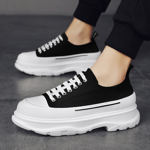 Vyriški tekstiliniai sportbačiai aukštu padu ir raišteliais