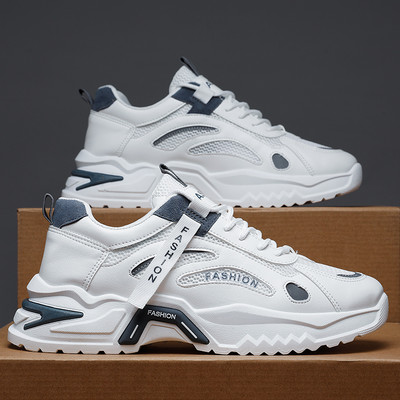 Ανδρικά sneakers με κορδόνια και επιγραφή - αθλητικά