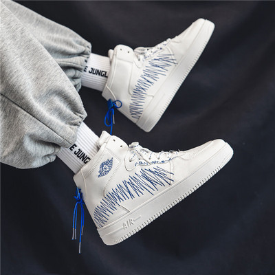 Lezser stílusú férfi eco bőr fűzős tornacipő