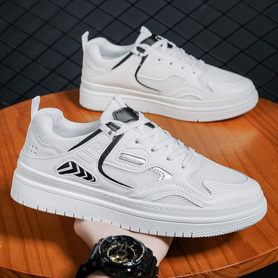 Ανδρικά αθλητικά παπούτσια από οικολογικό δέρμα με κορδόνια