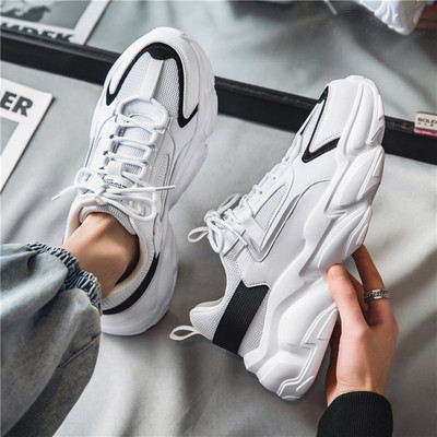 Vīriešu kedas ar rupju zoli un eko ādas mežģīnēm