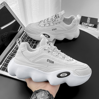 Vīriešu sporta kurpes ar mežģīnēm ar augstu zoli