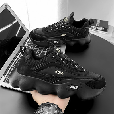 Vīriešu sporta kurpes ar mežģīnēm ar augstu zoli