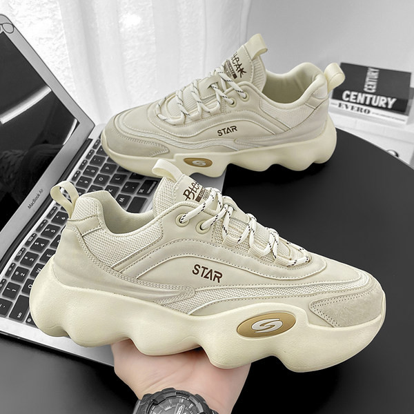 Vīriešu sporta kurpes ar mežģīnēm ar augstu zoli